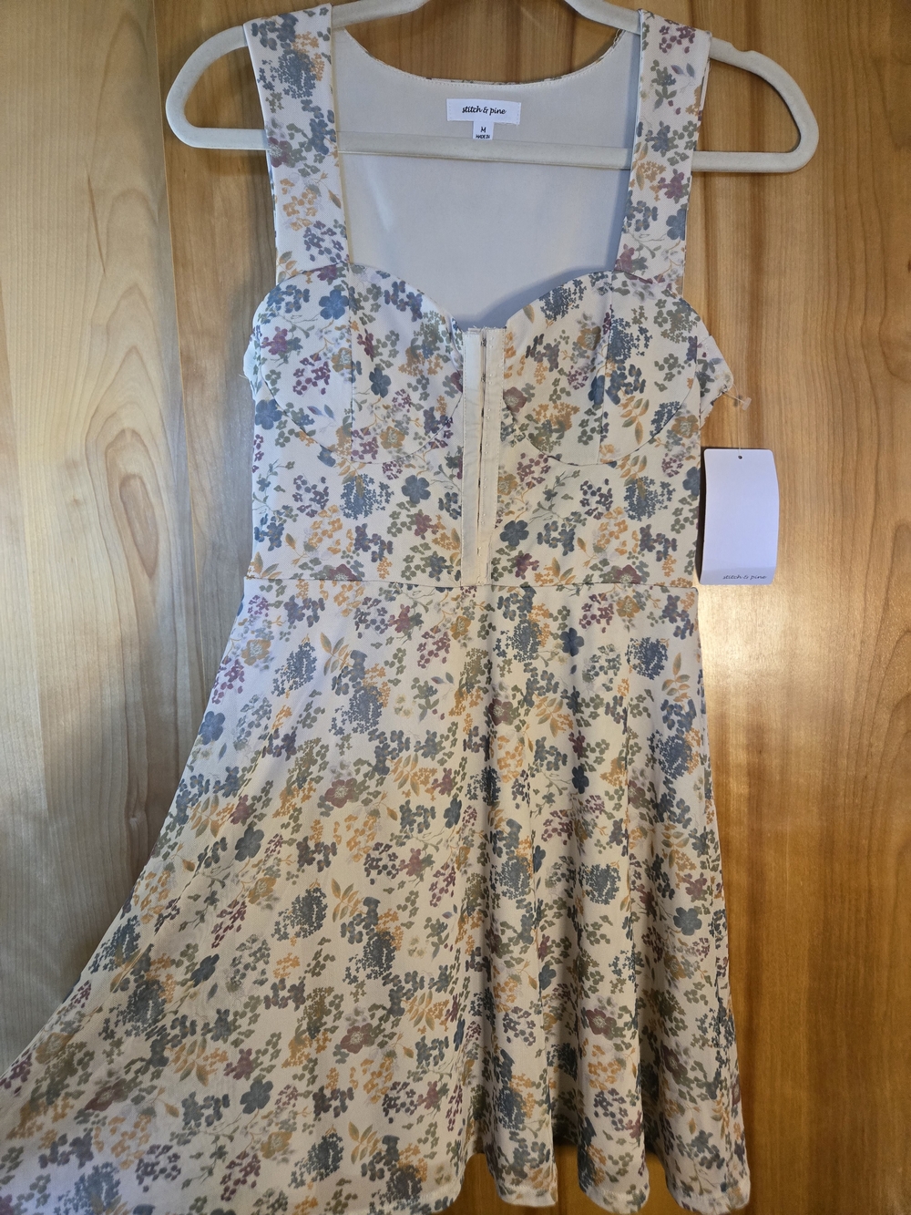 Stitch & Pine Summer Floral Bustier Dress, NWT, Medium
